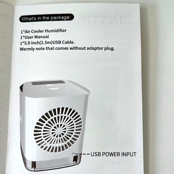 Mini Air Cooler Humidifier, 480ml - Picture 14 of 14